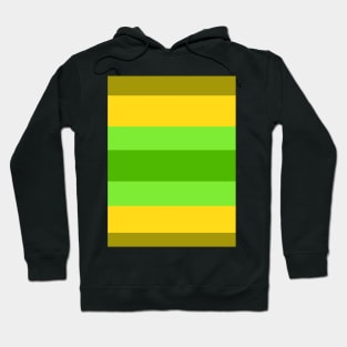 Green & Yellow Stripe Hoodie